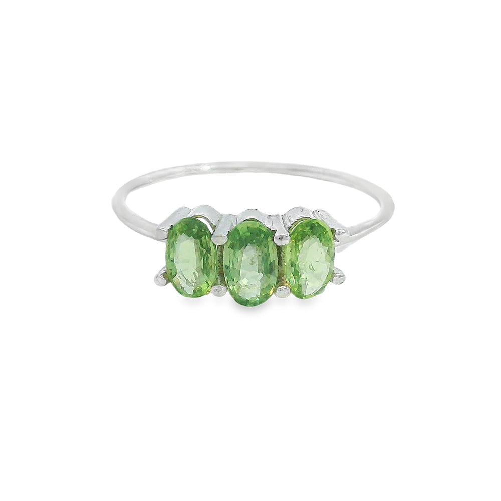 
                      
                        ENTREGA INMEDIATA / Anillo Soluna con Zafiro Verde / Oro blanco 14K / Talla 5
                      
                    