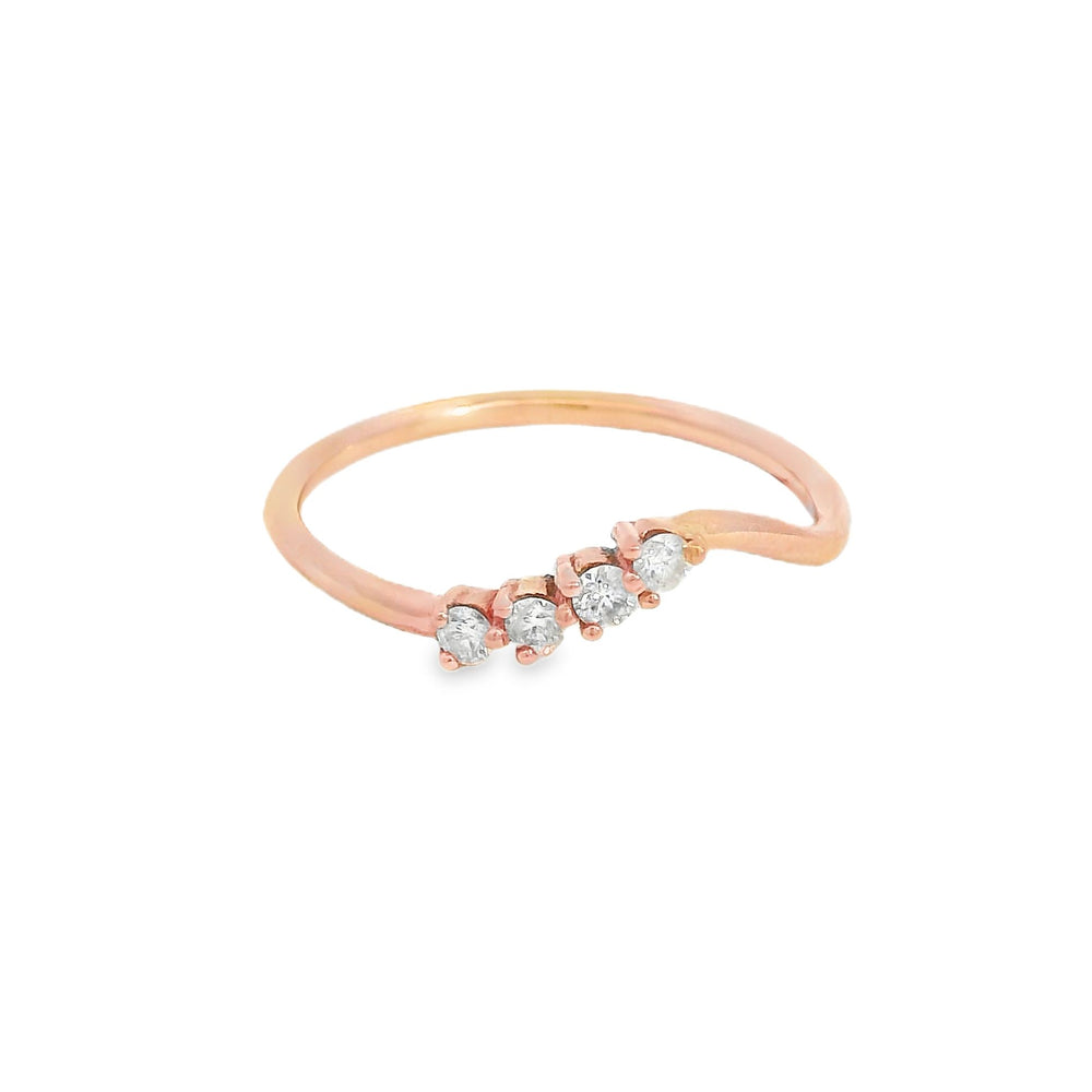 
                      
                        ENTREGA INMEDIATA / Anillo Rachelle con Diamantes / Oro rosa 14K / Talla 6.5
                      
                    