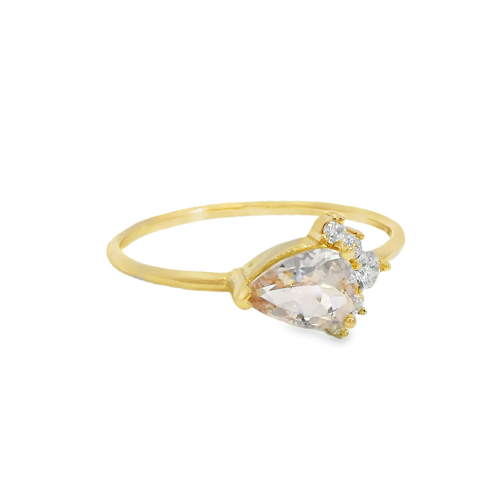 
                      
                        ENTREGA INMEDIATA / Anillo Vanessa con Morganita / Oro amarillo 14K / Talla 7.25
                      
                    