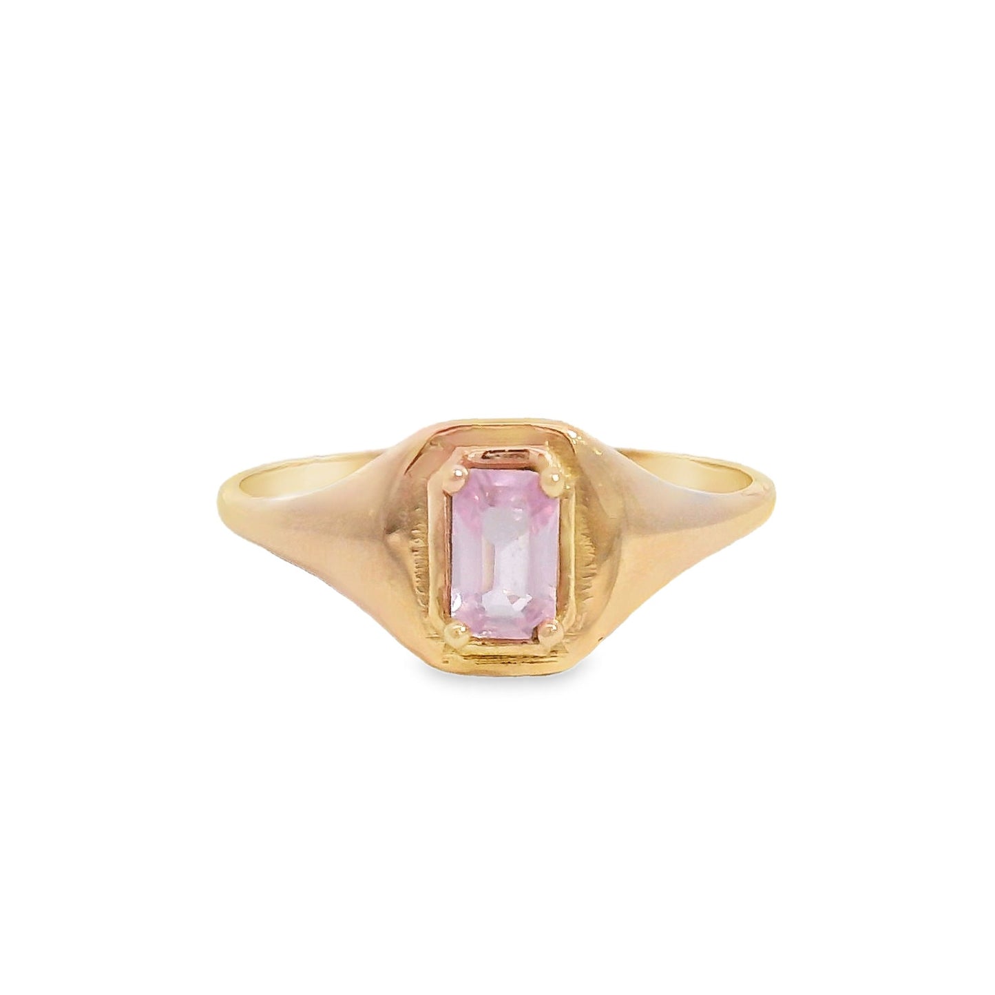 ENTREGA INMEDIATA / Anillo Michelle con Zafiro Rosa / Oro rosa 14K / Talla 5.75