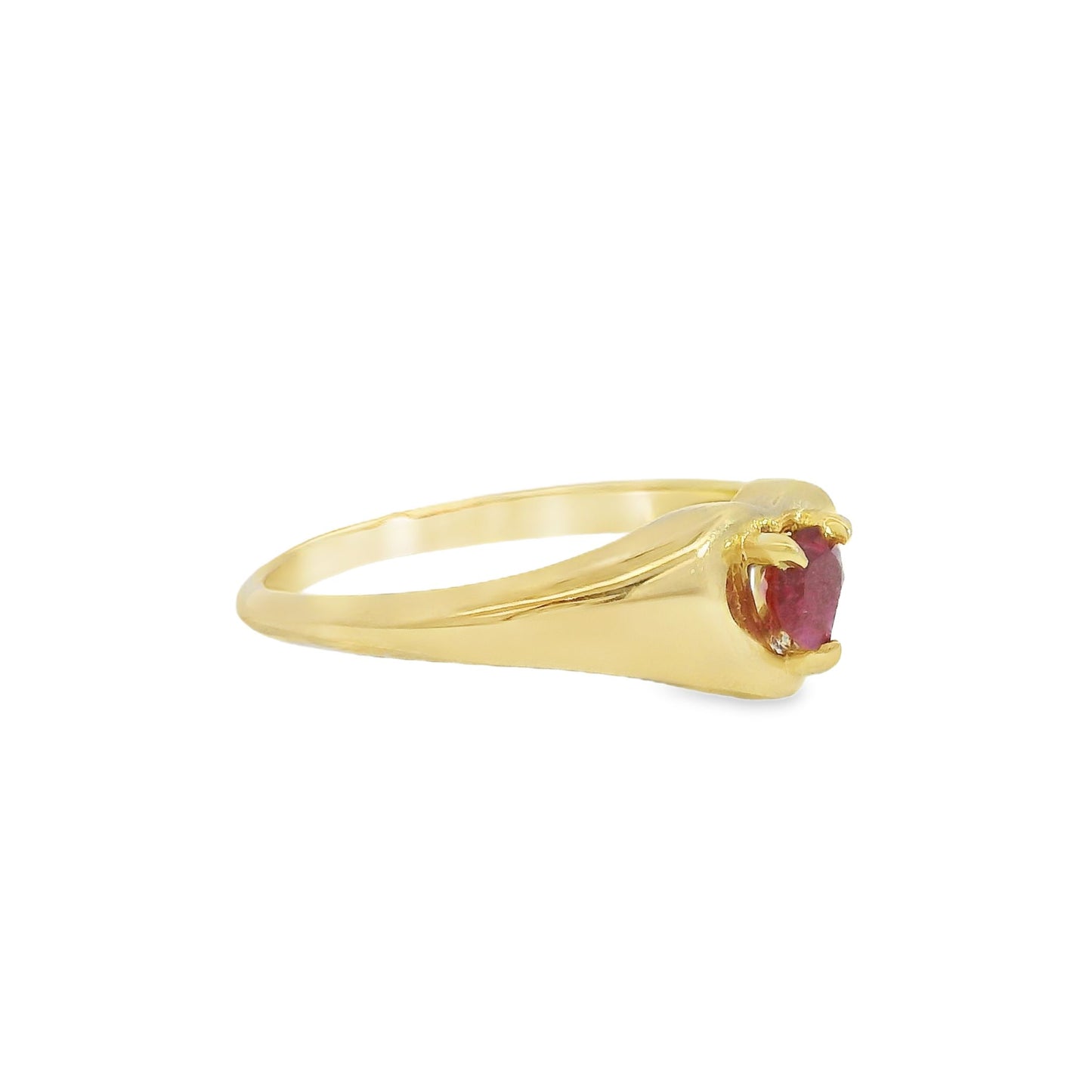 ENTREGA INMEDIATA / Anillo Julia de Rubí / Oro amarillo 14K / Talla 6