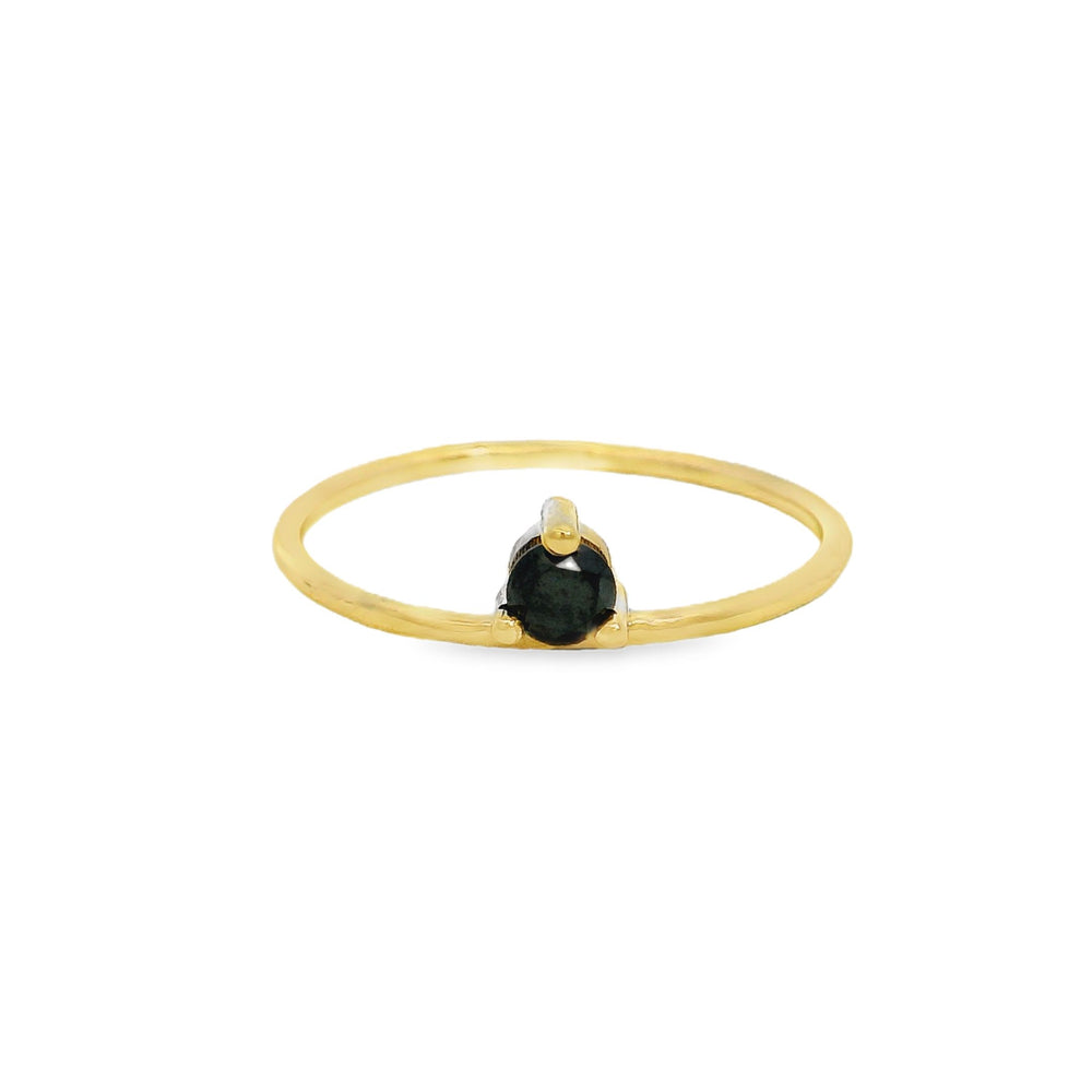 
                      
                        ENTREGA INMEDIATA / Anillo Elsa con Diamante Negro / Oro amarillo / 14K / Talla 5
                      
                    