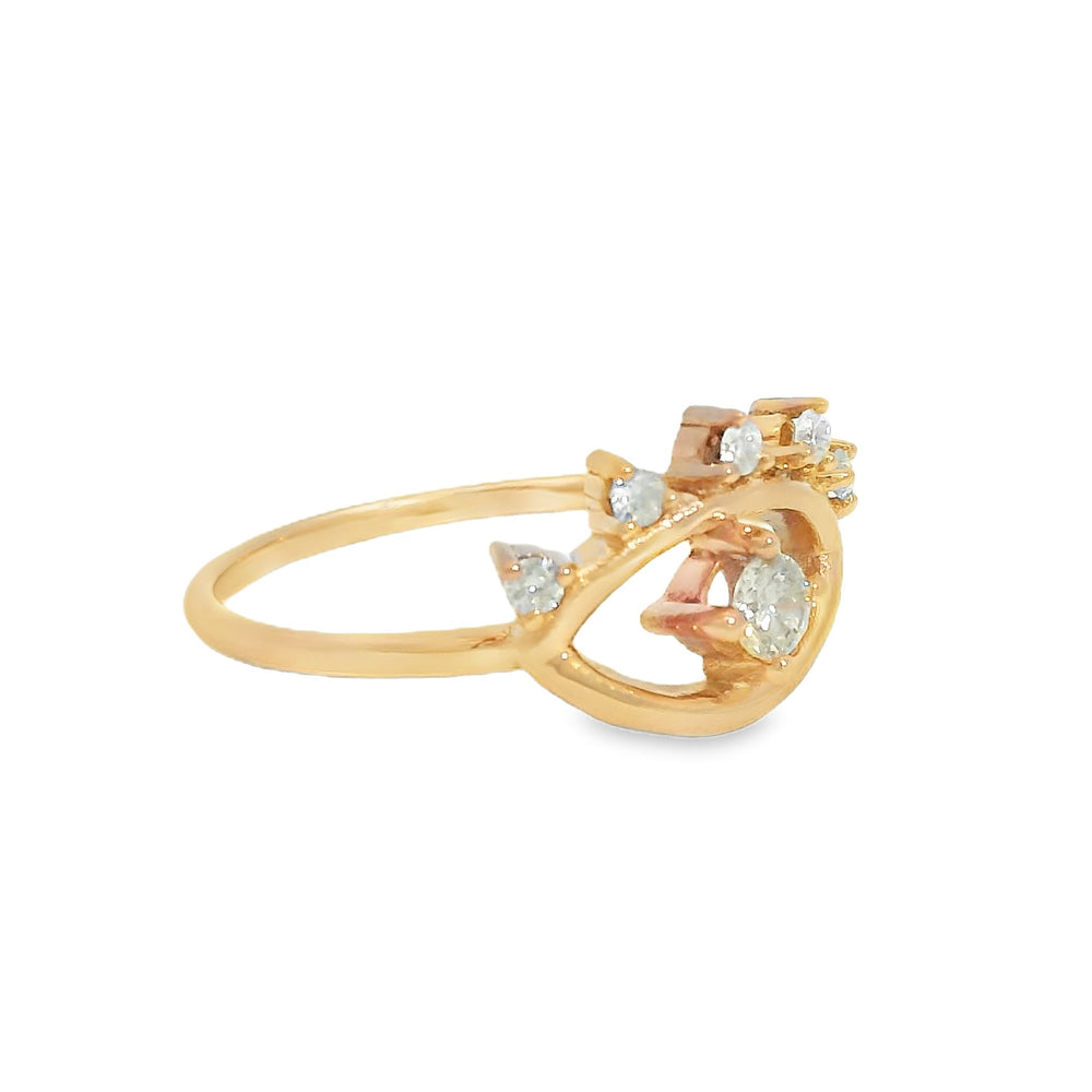 
                      
                        ENTREGA INMEDIATA / Anillo Ojo Ariela'z con Diamante / Oro rosa 14K / Talla 6.5
                      
                    