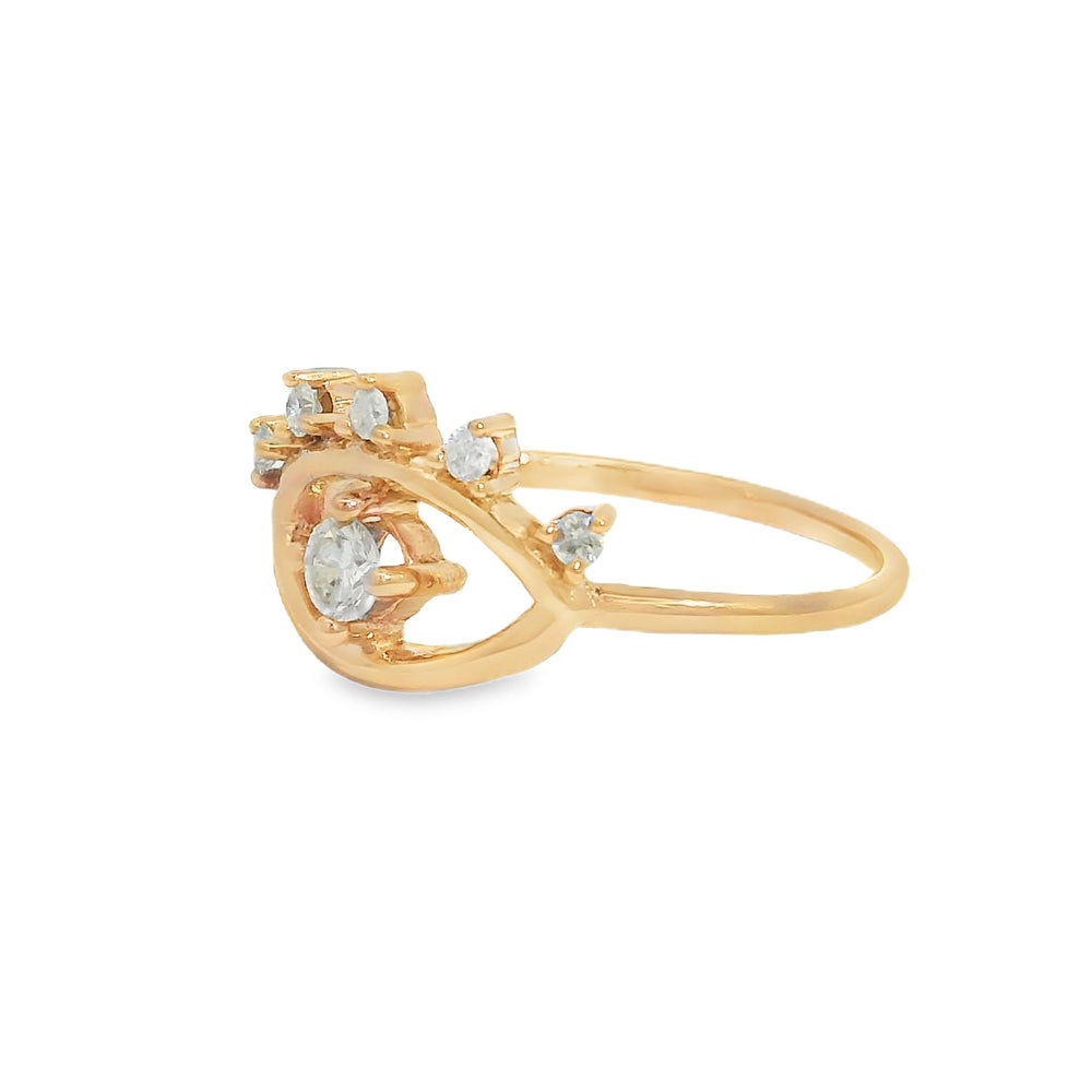 
                      
                        ENTREGA INMEDIATA / Anillo Ojo Ariela'z con Diamante / Oro rosa 14K / Talla 6.5
                      
                    