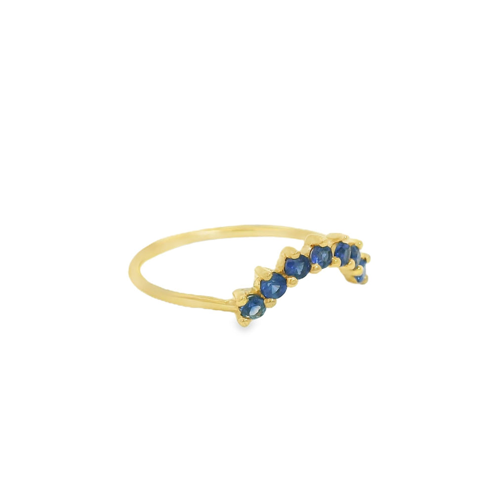 
                      
                        ENTREGA INMEDIATA / Anillo Corona Mijal con Zafiros / Oro amarillo 14K / Talla 6
                      
                    