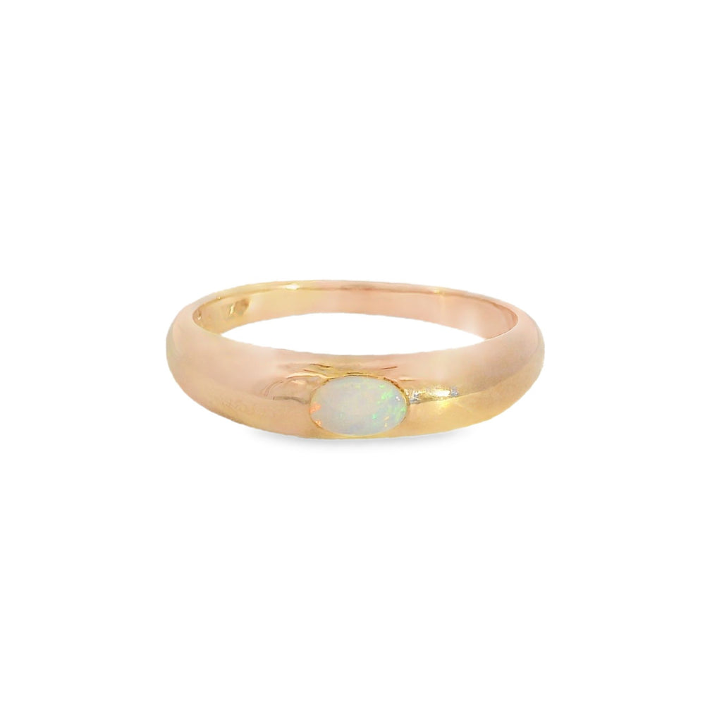 ENTREGA INMEDIATA / Anillo Leonora con Ópalo / Oro rosa 14K / Talla 7