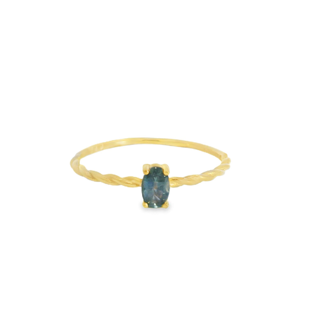 
                      
                        ENTREGA INMEDIATA / Anillo Carolina con Zafiro Azul Claro / Oro amarillo 14K / Talla 8
                      
                    