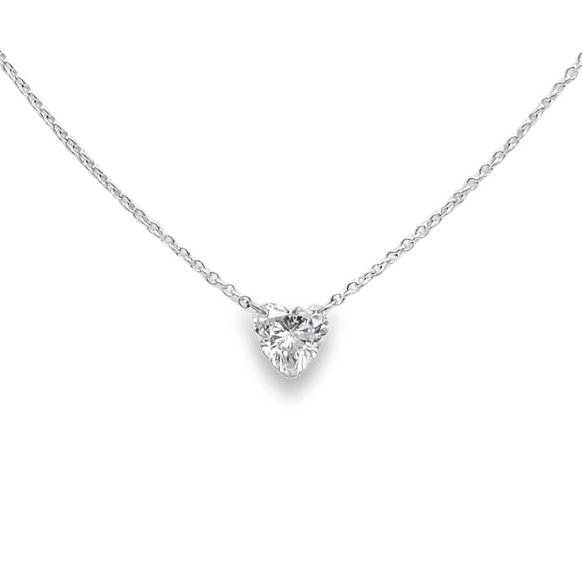 Collar de Diamante De Corazón Flotante 0.50ct