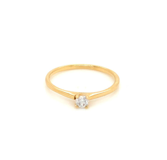 IMMEDIATE DELIVERY / Laíz Diamond Engagement Ring / 14k Yellow Gold / Size 4.5