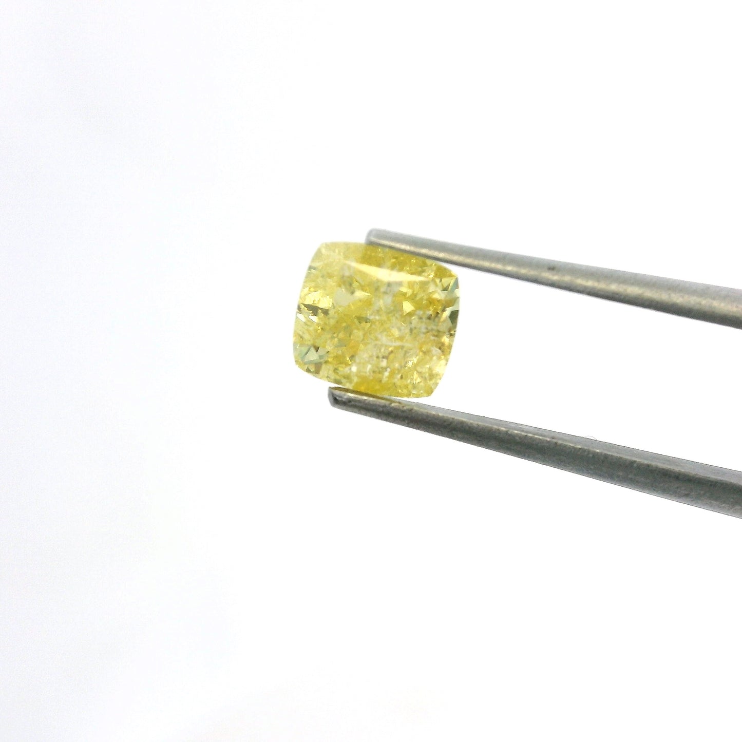 F - Diamante Amarillo 1.25ct Corte Cushion / Medidas 5.89x5.40mm