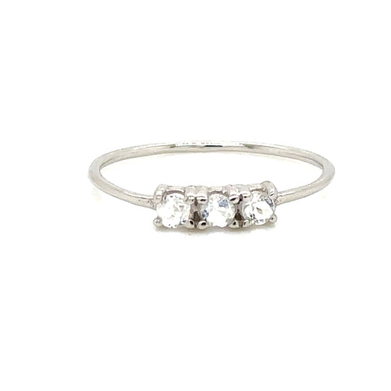 IMMEDIATE DELIVERY / Isabella Moonstone Ring / 14k white gold / Size 7