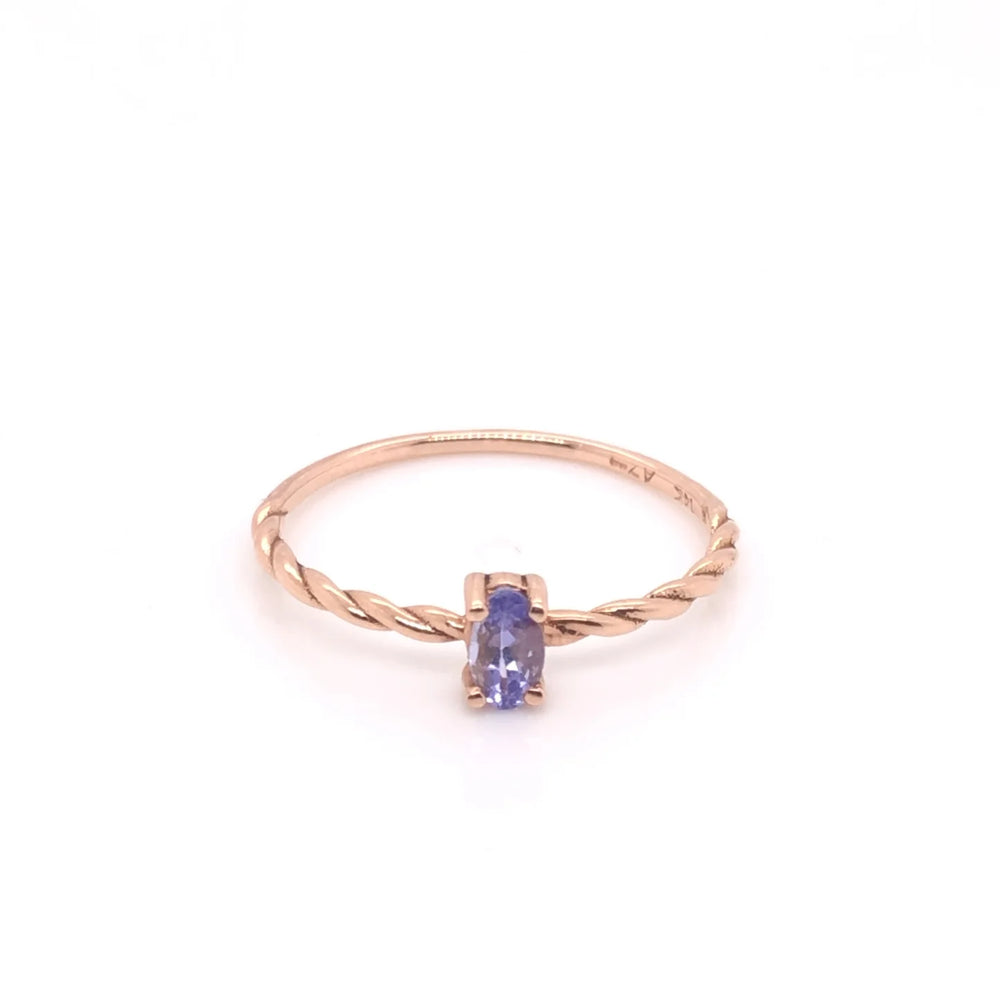 
                      
                        ENTREGA INMEDIATA / Anillo Carolina con Tanzanita / Oro rosa 14K / Talla 5
                      
                    