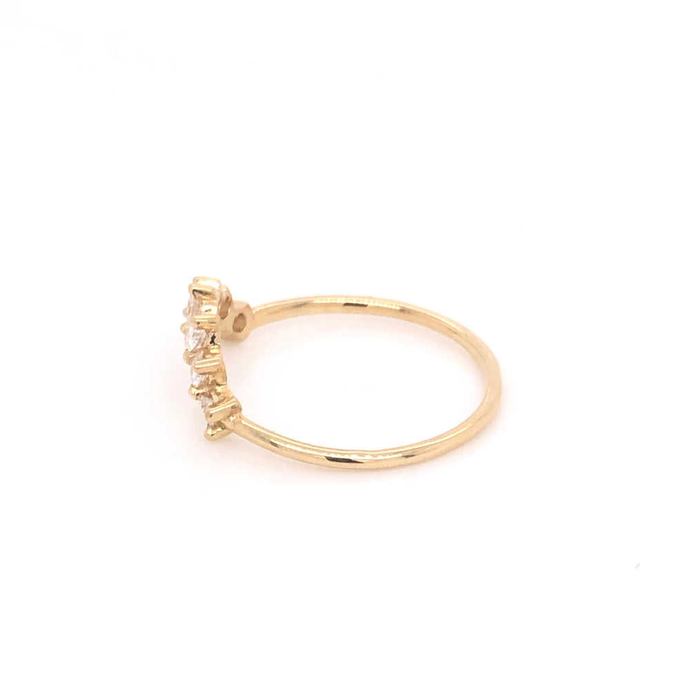 
                      
                        ENTREGA INMEDIATA / Anillo Corona Mijal con Diamantes / Oro amarillo 14K / Talla 4
                      
                    