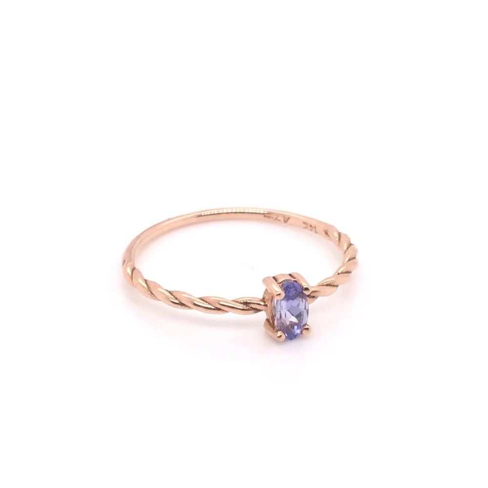 
                      
                        ENTREGA INMEDIATA / Anillo Carolina con Tanzanita / Oro rosa 14K / Talla 5
                      
                    