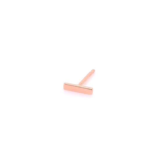 IMMEDIATE DELIVERY / Bar Earrings / 14k Rose Gold / One Piece