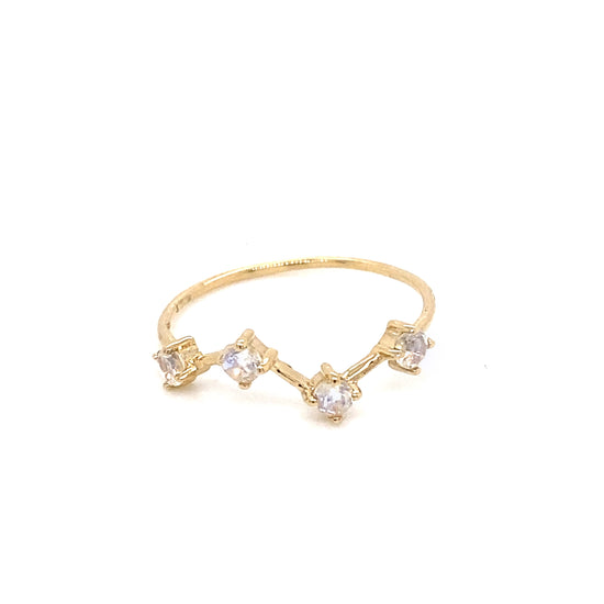 ENTREGA INMEDIATA / Magdalena de Moonstone / Oro Amarillo 14k / talla 8