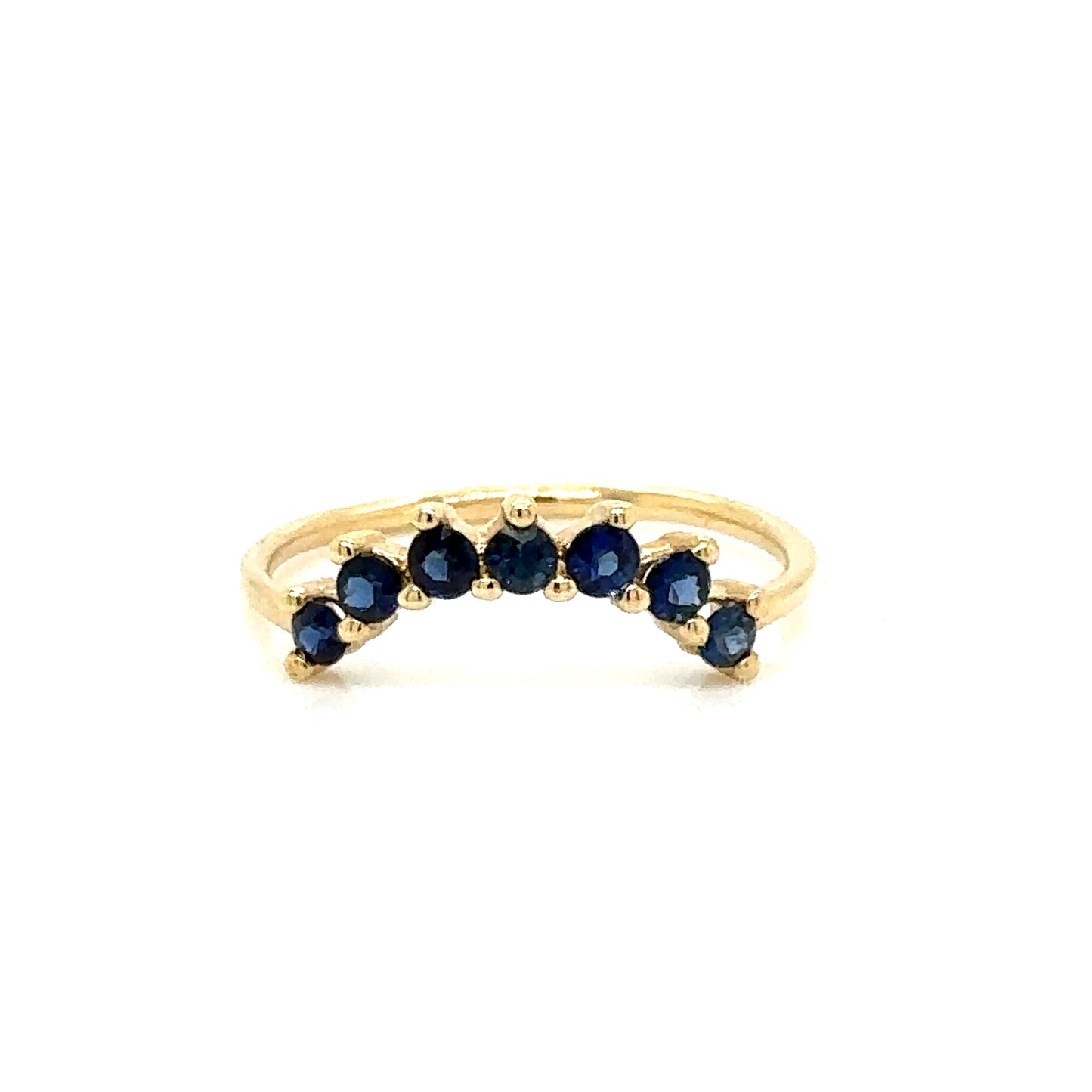 IMMEDIATE DELIVERY / Mijal Sapphire Crown / 14k Yellow Gold / Size 4.5