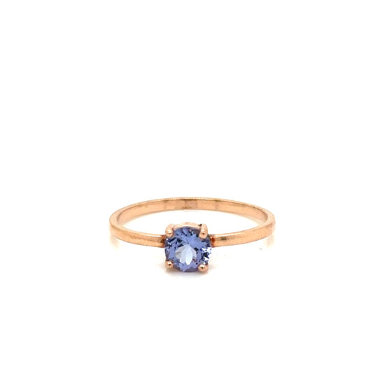 IMMEDIATE DELIVERY / Tanzanite Solitaire Ring / 14k Rose Gold / Size 5.75