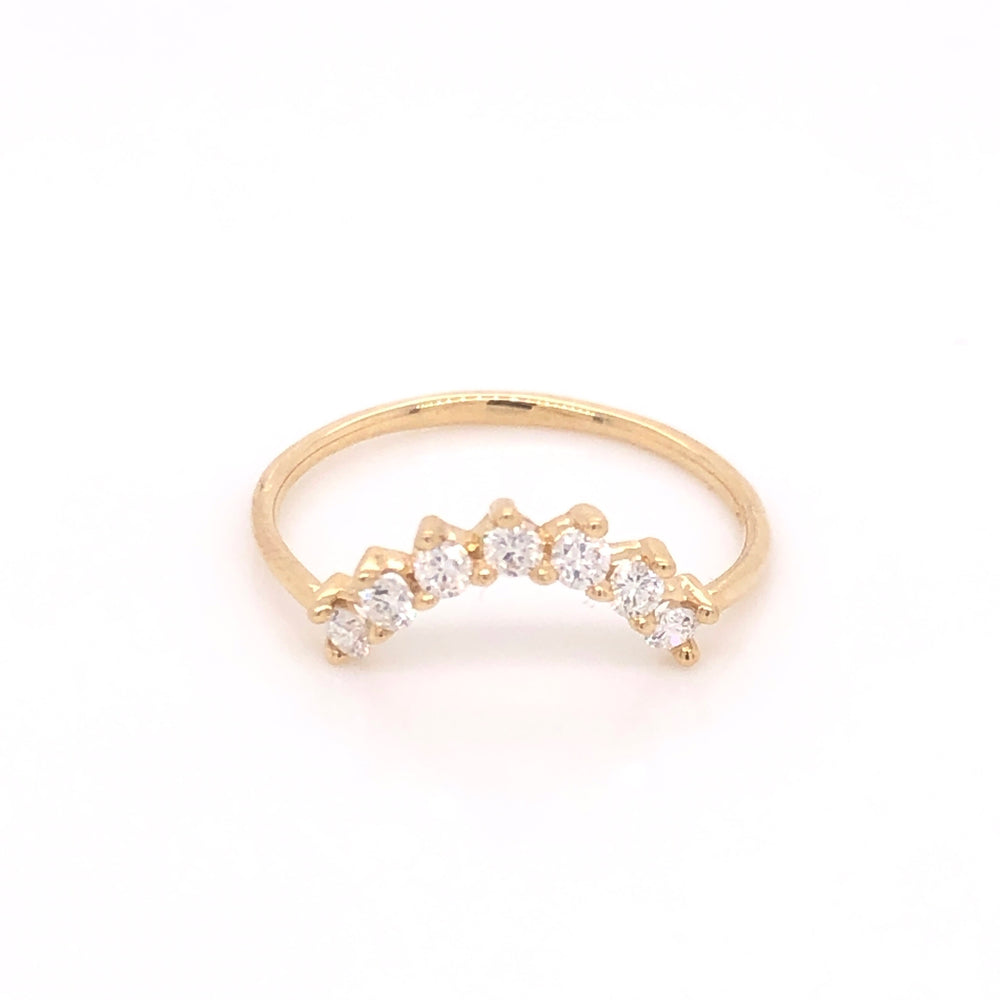 
                      
                        ENTREGA INMEDIATA / Anillo Corona Mijal con Diamantes / Oro amarillo 14K / Talla 4
                      
                    