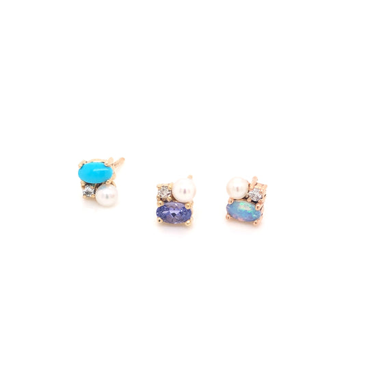 Erika Earrings with Opals