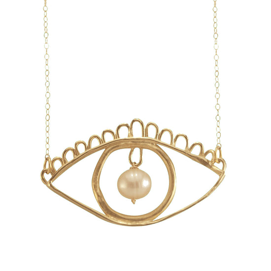 Load image into Gallery viewer, Pearl Eye Necklace
