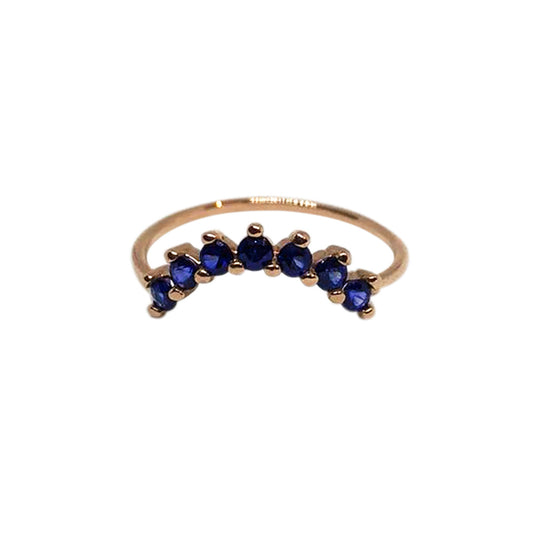 Load image into Gallery viewer, Michal Crown Ring with Ruby or Sapphire
