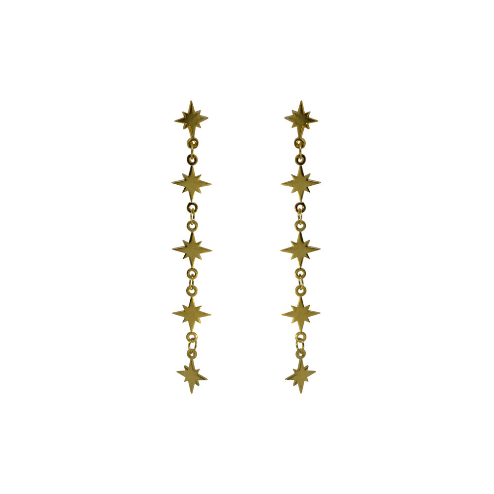Load image into Gallery viewer, North Star Long Earrings
