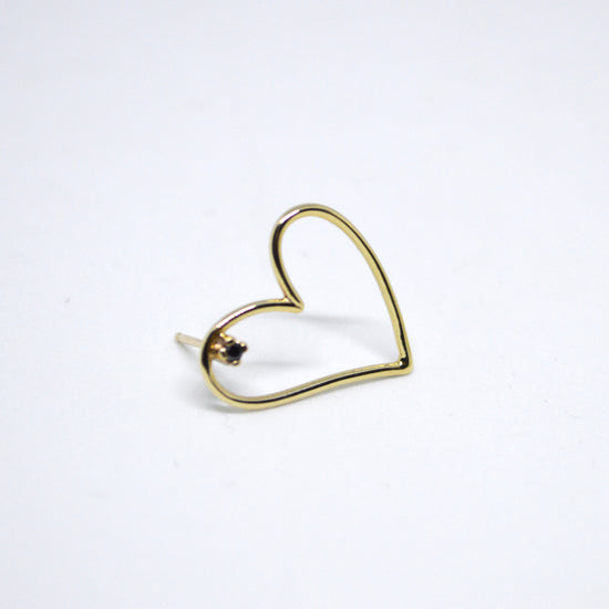 Load image into Gallery viewer, Medium Heart with Diamond Earrings (pair)
