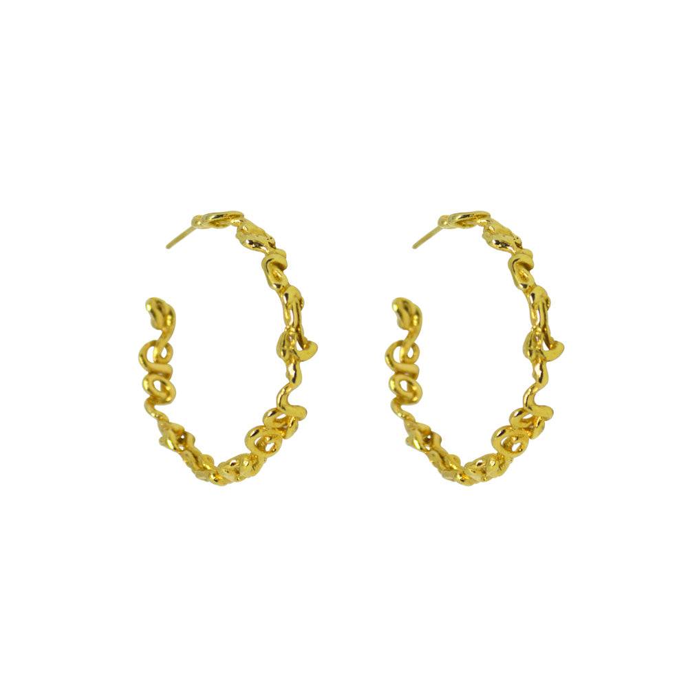 Liquid Gold Hoop Earrings
