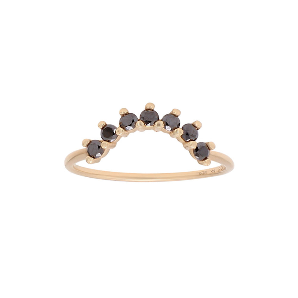 
                      
                        Anillo Corona Mijal con Diamantes Negros
                      
                    