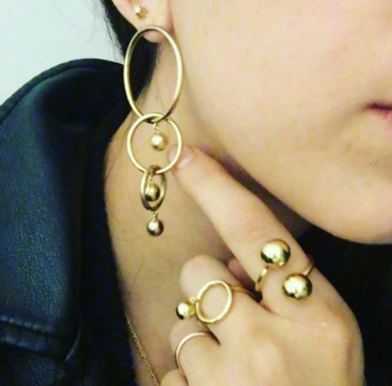 Aretes Colgantes Diámetro
