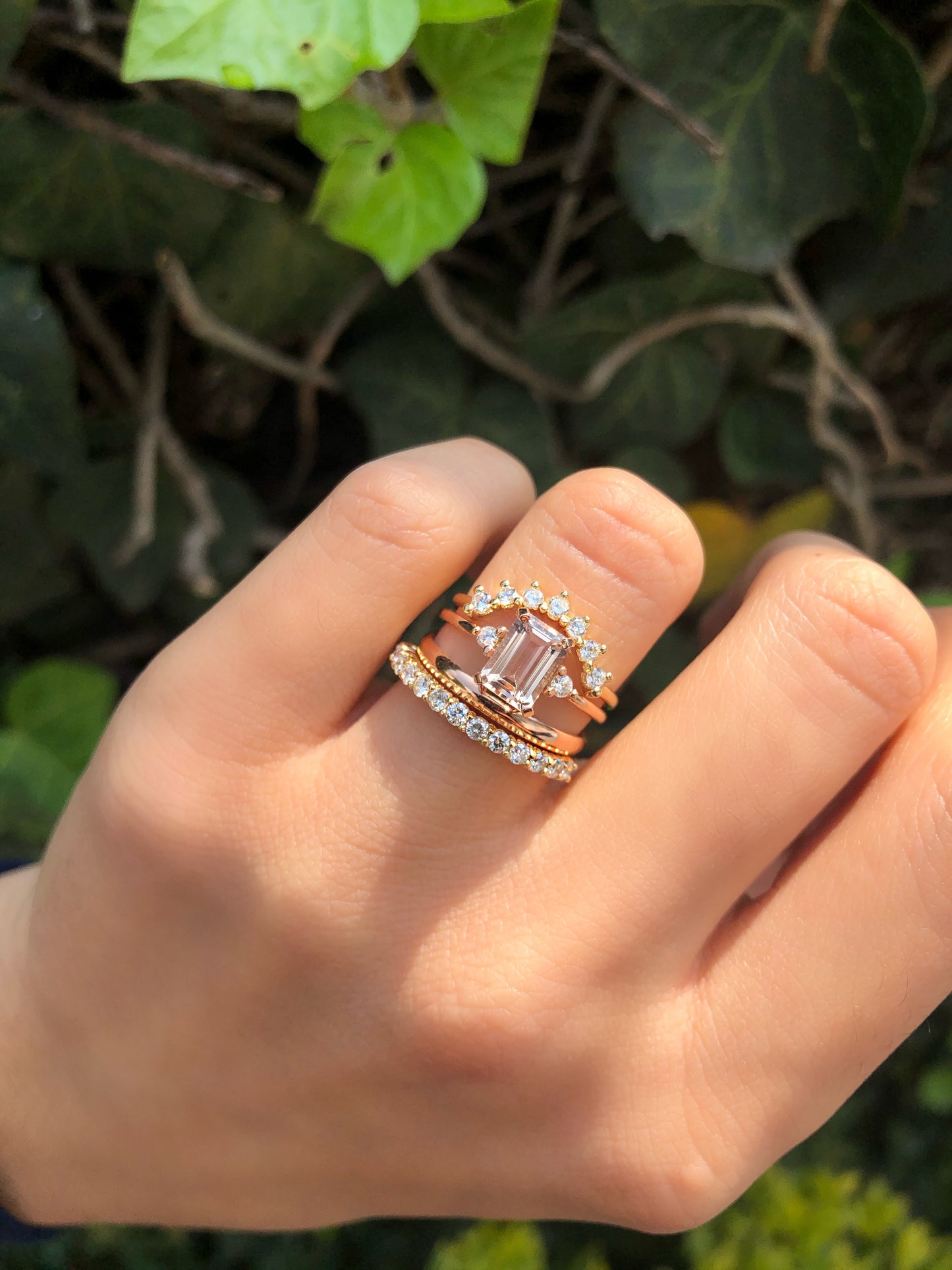 Ximena Morganite Ring with Diamonds Special Edition