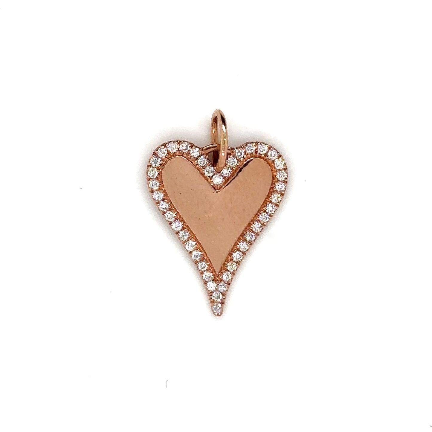 Large Diamond Outline Heart Pendant