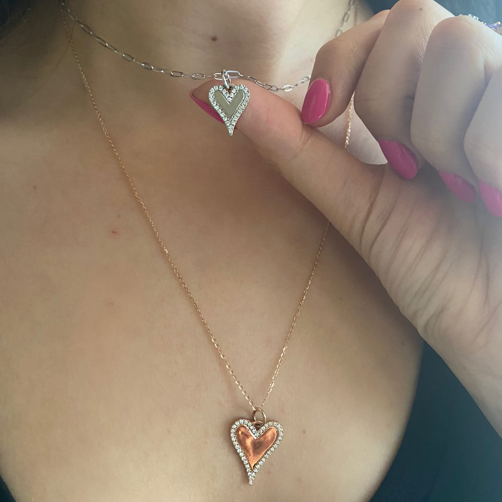 
                      
                        Dije de Corazón Contorno de Diamantes Chico
                      
                    
