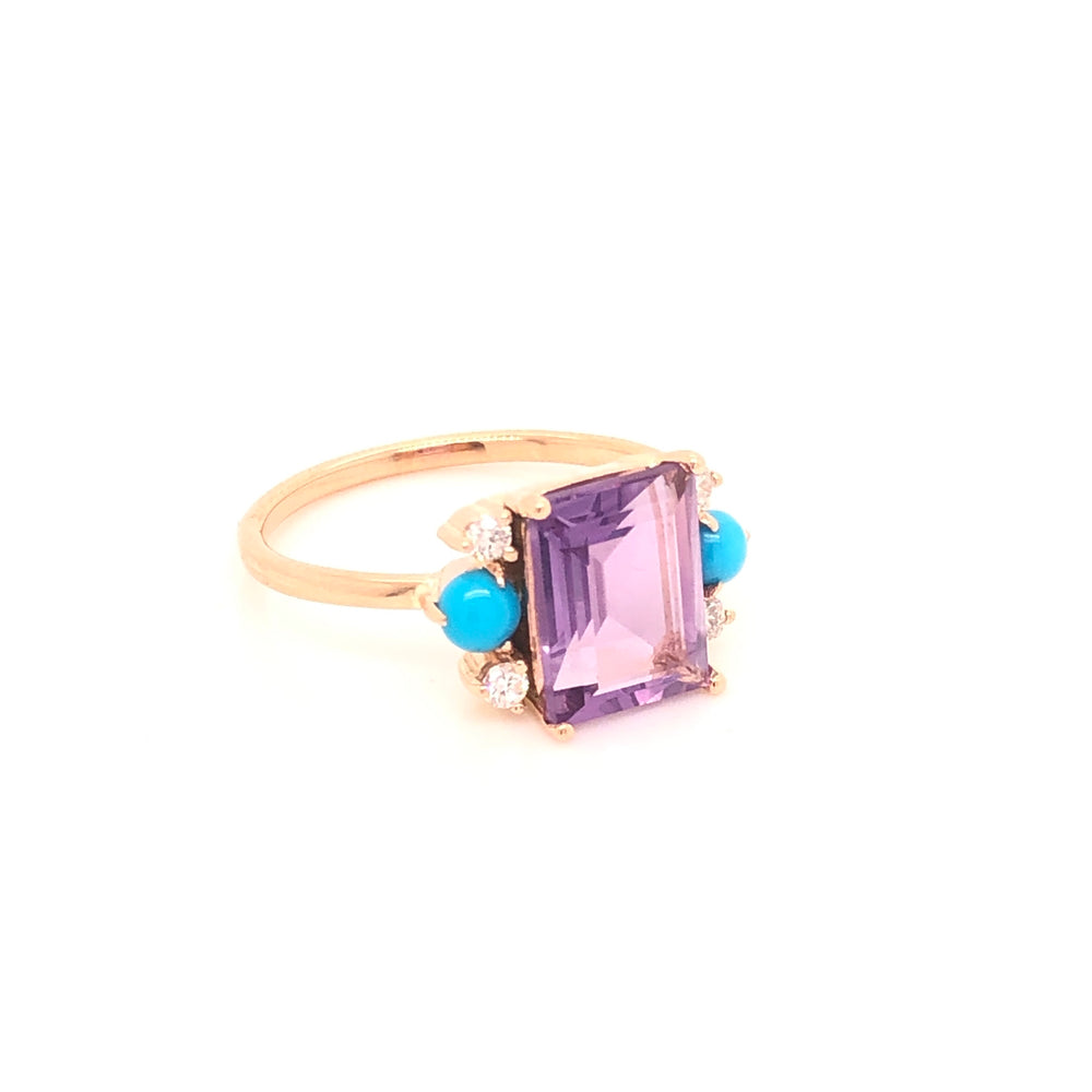 
                      
                        Anillo de Amatista con Turquesas y Diamantes
                      
                    