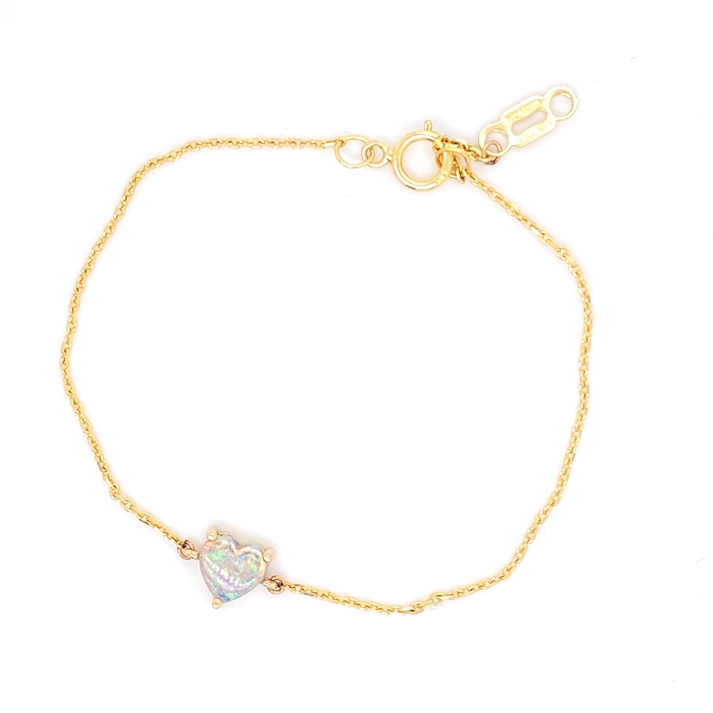 Opal Heart Bracelet