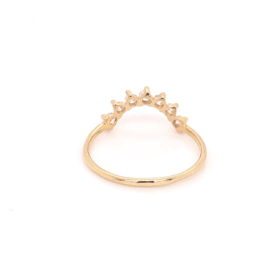 Mijal Crown Ring with White Diamonds