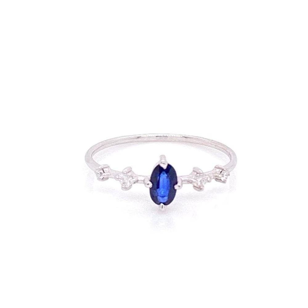 Aurora Blue Sapphire Ring