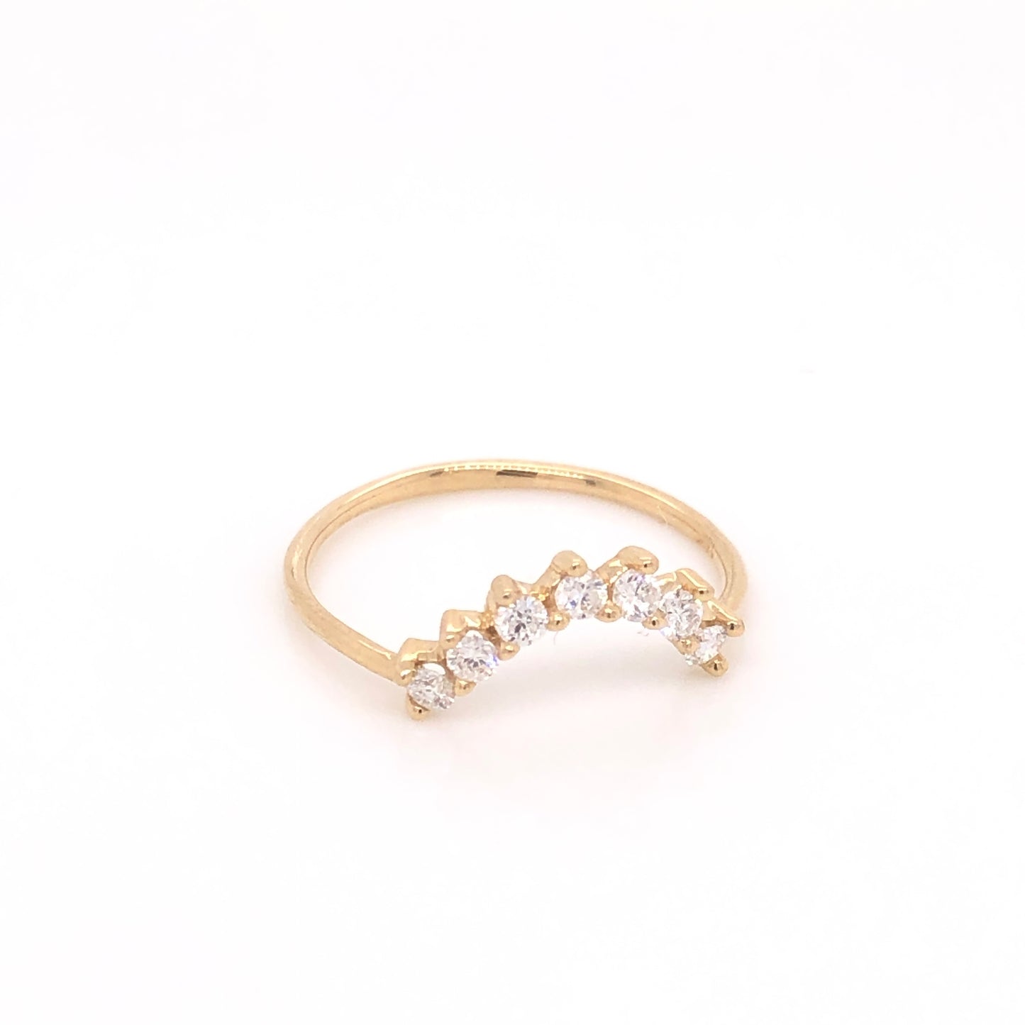 Mijal Crown Ring with White Diamonds