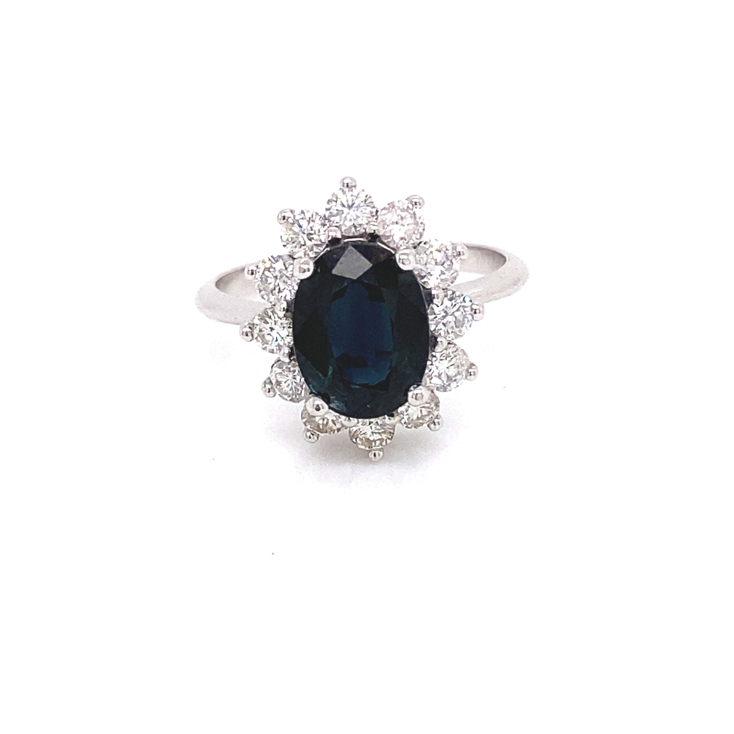 Kate Large Sapphire Ring with Diamonds