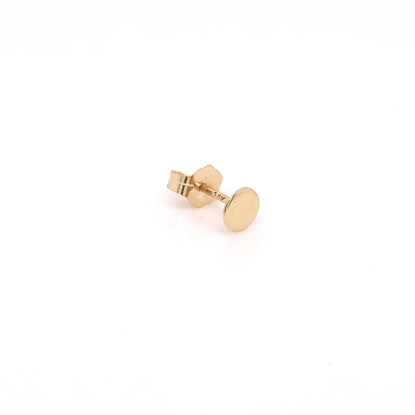 ENTREGA INMEDIATA / Broquel Circulo / Oro Rosa 14k / Una Pieza
