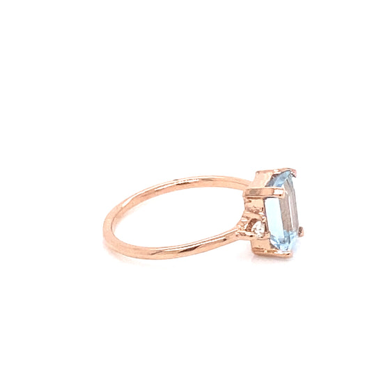 Ximena Aquamarine Ring with Diamonds Special Edition