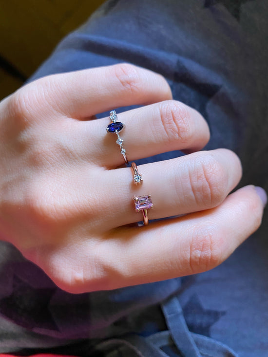 Aurora Blue Sapphire Ring