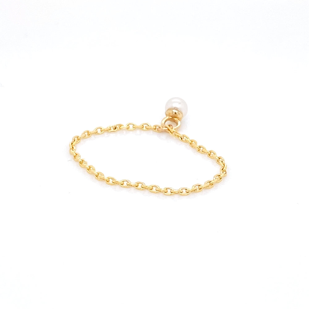 
                      
                        Chain Ring with Pearl Pendant
                      
                    