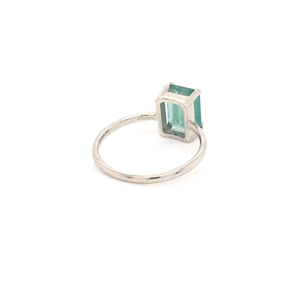 
                      
                        Emerald Solitaire Ring White Gold
                      
                    