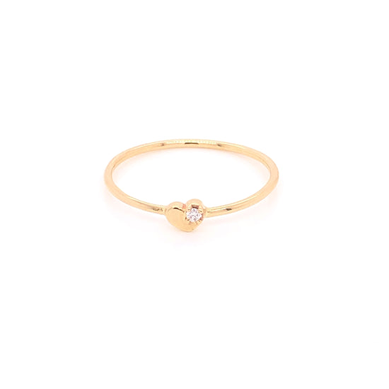 Load image into Gallery viewer, Mini Heart Ring with Diamond
