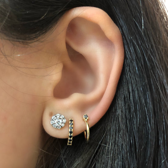 Diamond Earrings with Diamond Halo
