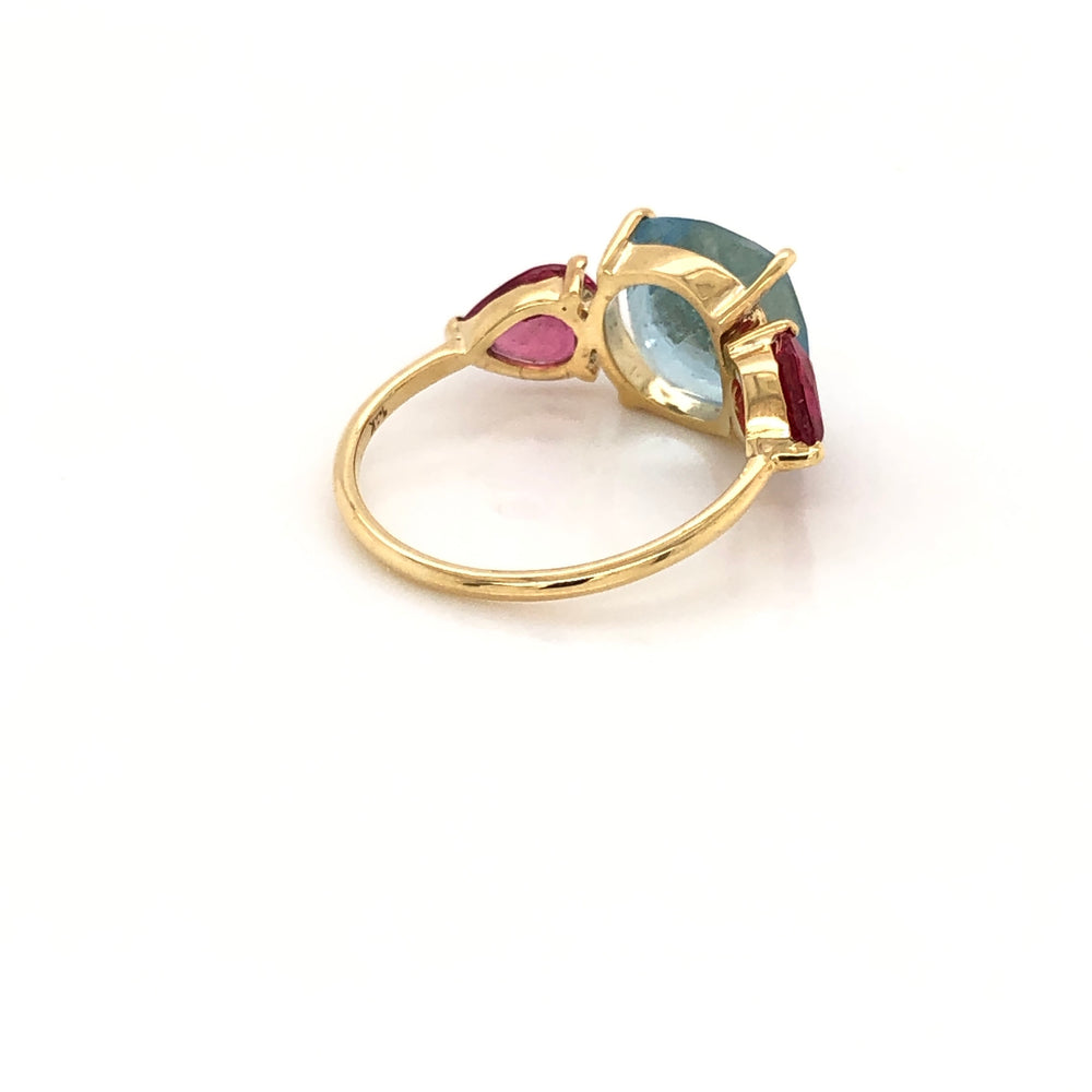 
                      
                        Anillo de Aguamarina con Turmalinas Rosas
                      
                    