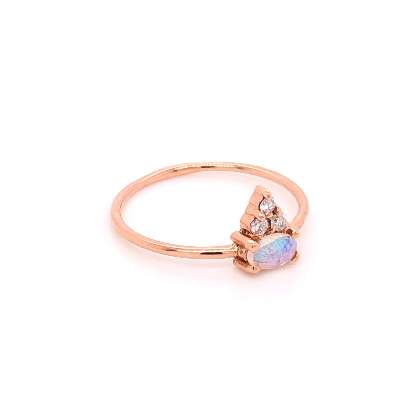 Stephanie Opal and Diamond Ring