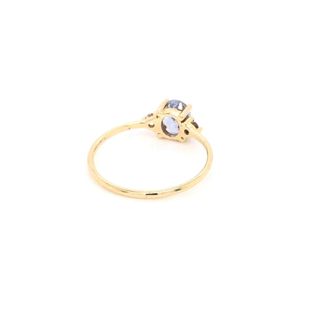 
                      
                        “Baby Blue” Sapphire Ring with Diamonds
                      
                    